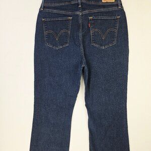 Levi's Perfectly Slimming 512 Bootcut 31X29 Women Size 12S Blue Denim Logo Jeans
